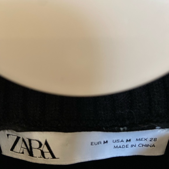 ZARA Black cardigan with zipper size small - Picture 3 of 8